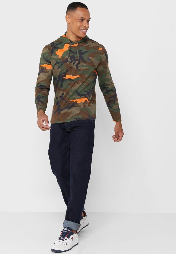 Çok Renkli Erkek Ralph Lauren Kamuflaj Kapüşonlu Üst Çok Renkli Erkek Ralph Lauren Kamuflaj Kapüşonlu Üst