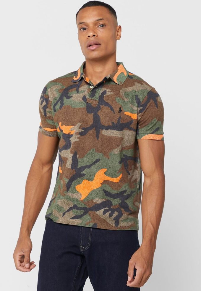 Çok Renkli Erkek Ralph Lauren Kamuflaj Polo Gömlekleri Çok Renkli Erkek Ralph Lauren Kamuflaj Polo Gömlekleri