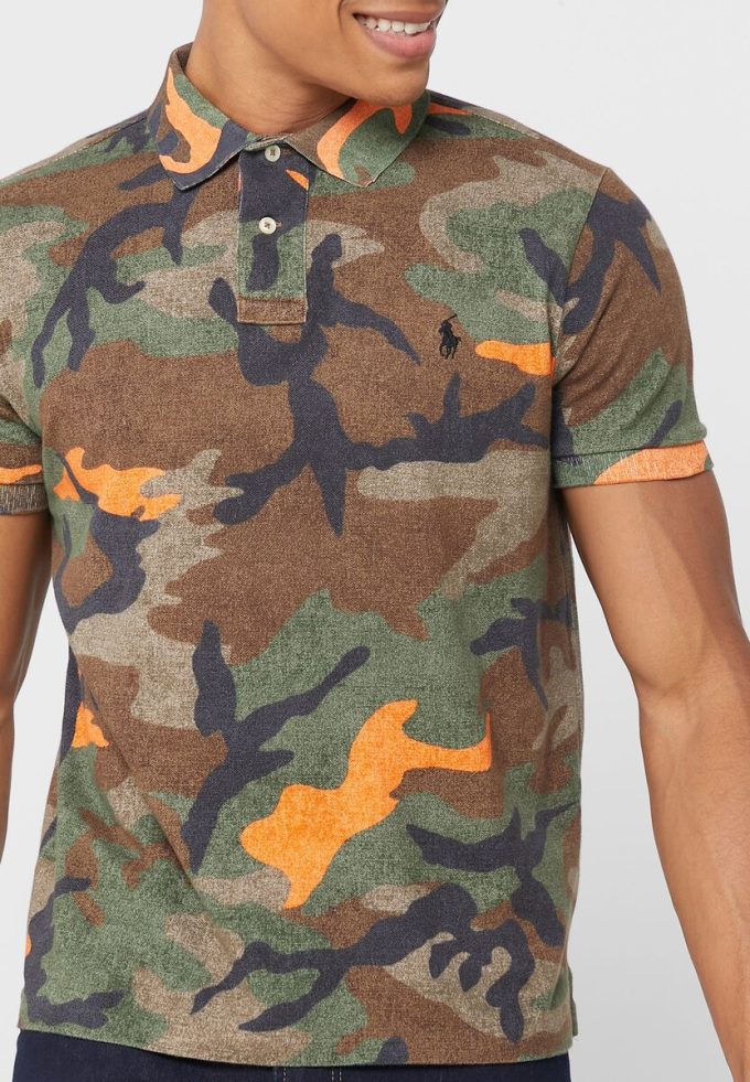 Çok Renkli Erkek Ralph Lauren Kamuflaj Polo Gömlekleri Çok Renkli Erkek Ralph Lauren Kamuflaj Polo Gömlekleri