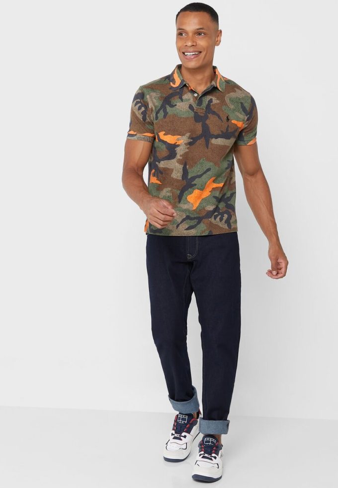 Çok Renkli Erkek Ralph Lauren Kamuflaj Polo Gömlekleri Çok Renkli Erkek Ralph Lauren Kamuflaj Polo Gömlekleri