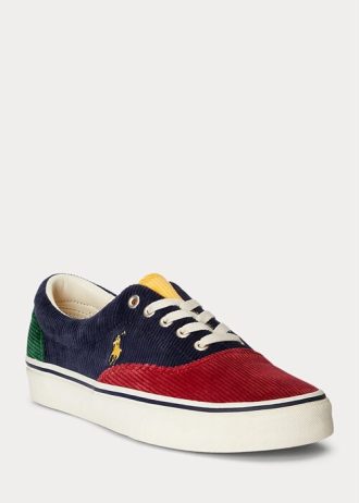 Çok Renkli Erkek Ralph Lauren Keaton Renk Bloklu Kadife Spor Ayakkabı Çok Renkli Erkek Ralph Lauren Keaton Renk Bloklu Kadife Spor Ayakkabı