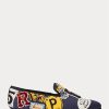 Çok Renkli Erkek Ralph Lauren Paxton Logo-Yamalı Kanvas Elbise Ayakkabısı Çok Renkli Erkek Ralph Lauren Paxton Logo-Yamalı Kanvas Elbise Ayakkabısı