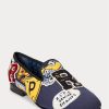 Çok Renkli Erkek Ralph Lauren Paxton Logo-Yamalı Kanvas Elbise Ayakkabısı Çok Renkli Erkek Ralph Lauren Paxton Logo-Yamalı Kanvas Elbise Ayakkabısı