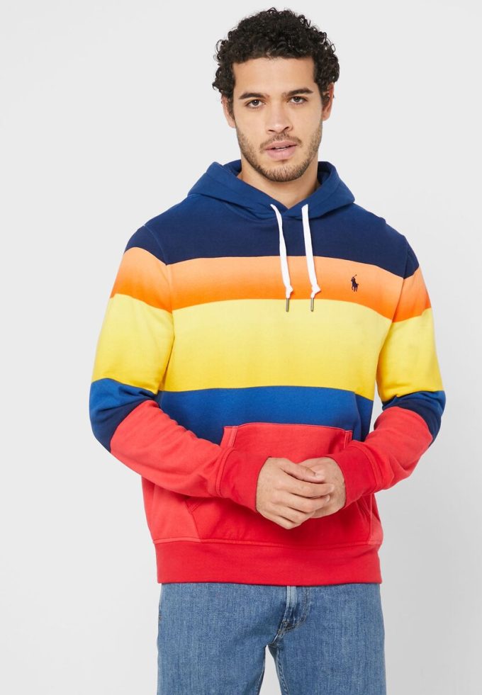 Çok Renkli Erkek Ralph Lauren Renk Bloklu Kapüşonlu Üst Çok Renkli Erkek Ralph Lauren Renk Bloklu Kapüşonlu Üst