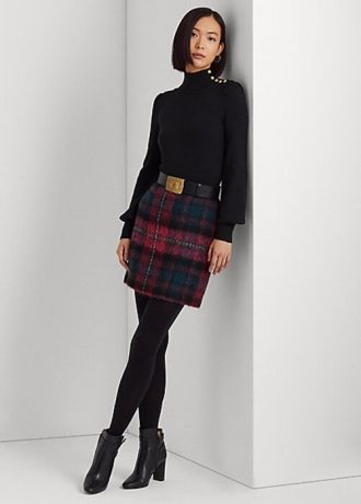 Çok Renkli Kadın Ralph Lauren Ekose Mohair Kalem Etekler Çok Renkli Kadın Ralph Lauren Ekose Mohair Kalem Etekler