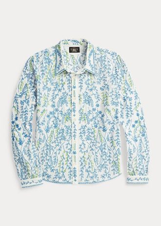 Çok Renkli Kadın Ralph Lauren Çiçek İşlemeli Pamuklu Bluz Gömlekler