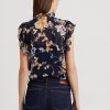 Çok Renkli Kadın Ralph Lauren Çiçekli Georgette Kolsuz Gömlekler Çok Renkli Kadın Ralph Lauren Çiçekli Georgette Kolsuz Gömlekler