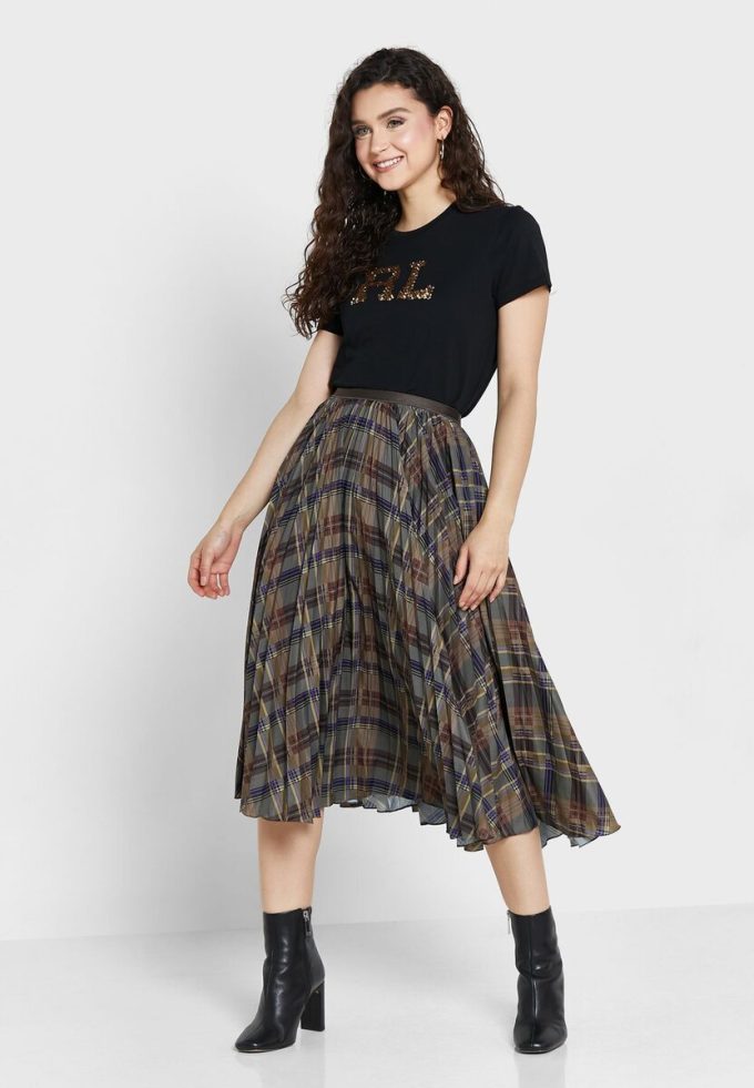 Çok Renkli Kadın Ralph Lauren Pileli Yüksek Bel Etekler Çok Renkli Kadın Ralph Lauren Pileli Yüksek Bel Etekler