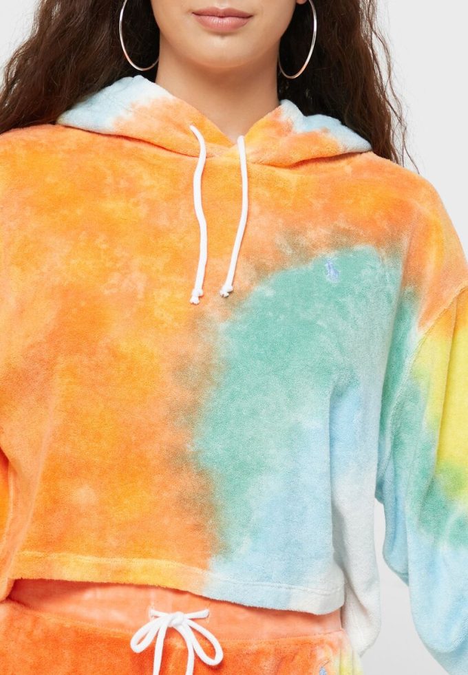 Çok Renkli Kadın Ralph Lauren Örme Kapüşonlu Sweatshirt
