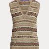 Çok Renkli Kadın Ralph Lauren Süslemeli Fair Isle Kazakları Çok Renkli Kadın Ralph Lauren Süslemeli Fair Isle Kazakları