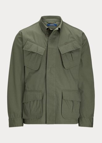 Olive Erkek Ralph Lauren Esnek Ripstop Yardımcı Takım Elbise Ceketleri