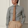 Olive Erkek Ralph Lauren Gingham Resmi Gömlekler
