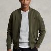 Olive Erkek Ralph Lauren Çift Örgü Bomber Ceketler Olive Erkek Ralph Lauren Çift Örgü Bomber Ceketler