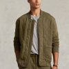 Olive Erkek Ralph Lauren Kapitone Lüks Jersey Ceketler Olive Erkek Ralph Lauren Kapitone Lüks Jersey Ceketler
