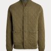 Olive Erkek Ralph Lauren Kapitone Lüks Jersey Ceketler Olive Erkek Ralph Lauren Kapitone Lüks Jersey Ceketler
