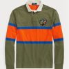 Olive Erkek Ralph Lauren Klasik Kesim Çizgili Rugby Polo Tişörtleri Olive Erkek Ralph Lauren Klasik Kesim Çizgili Rugby Polo Tişörtleri