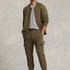 Olive Erkek Ralph Lauren Lüks Jersey Kargo Jogger Pantolon Olive Erkek Ralph Lauren Lüks Jersey Kargo Jogger Pantolon