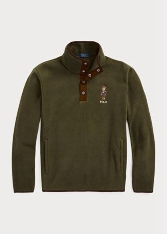 Olive Erkek Ralph Lauren Polo Ayı Fırçalanmış Polar Kazak Sweatshirt Olive Erkek Ralph Lauren Polo Ayı Fırçalanmış Polar Kazak Sweatshirt
