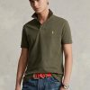 Olive Erkek Ralph Lauren Özel Slim Fit File Polo Tişörtleri Olive Erkek Ralph Lauren Özel Slim Fit File Polo Tişörtleri