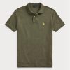 Olive Erkek Ralph Lauren Özel Slim Fit File Polo Tişörtleri Olive Erkek Ralph Lauren Özel Slim Fit File Polo Tişörtleri