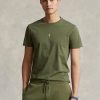 Olive Erkek Ralph Lauren Özel Slim Fit Yuvarlak Yaka Tişörtler Olive Erkek Ralph Lauren Özel Slim Fit Yuvarlak Yaka Tişörtler