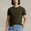 Olive Erkek Ralph Lauren Özel Slim Fit Yuvarlak Yaka Tişörtler Olive Erkek Ralph Lauren Özel Slim Fit Yuvarlak Yaka Tişörtler