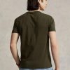 Olive Erkek Ralph Lauren Özel Slim Fit Yuvarlak Yaka Tişörtler Olive Erkek Ralph Lauren Özel Slim Fit Yuvarlak Yaka Tişörtler