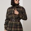 Olive Kadın Ralph Lauren Andrya Ekose Ceketler