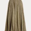 Olive Kadın Ralph Lauren Arnav Pileli Kırık-Twill Etekler Olive Kadın Ralph Lauren Arnav Pileli Kırık-Twill Etekler