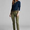 Olive Kadın Ralph Lauren Esnek Dar Kargo Pantolon Olive Kadın Ralph Lauren Esnek Dar Kargo Pantolon