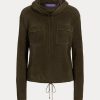 Olive Kadın Ralph Lauren Huni Yaka İpek-Keten Örgü Kazaklar Olive Kadın Ralph Lauren Huni Yaka İpek-Keten Örgü Kazaklar