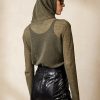 Olive Kadın Ralph Lauren Huni Yaka İpek-Keten Örgü Kazaklar Olive Kadın Ralph Lauren Huni Yaka İpek-Keten Örgü Kazaklar