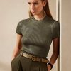 Olive Kadın Ralph Lauren Lake İpek Kısa Kollu Kazaklar Olive Kadın Ralph Lauren Lake İpek Kısa Kollu Kazaklar