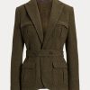 Olive Kadın Ralph Lauren Rhodri Yün Karışımlı Twill Ceketler Olive Kadın Ralph Lauren Rhodri Yün Karışımlı Twill Ceketler