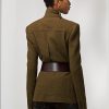 Olive Kadın Ralph Lauren Rhodri Yün Karışımlı Twill Ceketler Olive Kadın Ralph Lauren Rhodri Yün Karışımlı Twill Ceketler