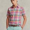 Pembe Erkek Ralph Lauren Klasik Kesim Madras Popover Gömlekler Pembe Erkek Ralph Lauren Klasik Kesim Madras Popover Gömlekler