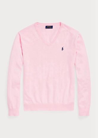 Pembe Erkek Ralph Lauren Slim Fit Dokulu Pamuklu Kazak Pembe Erkek Ralph Lauren Slim Fit Dokulu Pamuklu Kazak