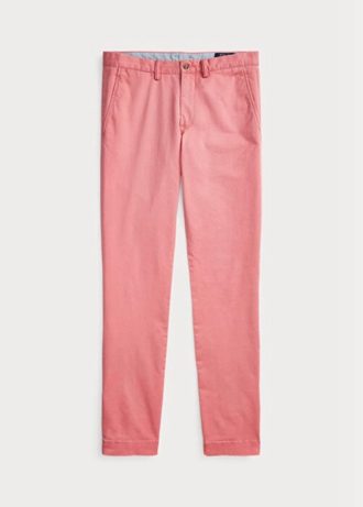 Pembe Erkek Ralph Lauren Streç Slim Fit Chino Pantolon