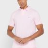 Pembe Erkek Ralph Lauren Temel Polo Tişörtleri Pembe Erkek Ralph Lauren Temel Polo Tişörtleri