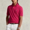 Pembe Erkek Ralph Lauren Özel Slim Fit File Polo Tişörtler Pembe Erkek Ralph Lauren Özel Slim Fit File Polo Tişörtler