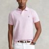 Pembe Erkek Ralph Lauren Özel Slim Fit File Polo Tişörtler Pembe Erkek Ralph Lauren Özel Slim Fit File Polo Tişörtler