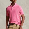 Pembe Erkek Ralph Lauren Özel Slim Fit File Polo Tişörtler Pembe Erkek Ralph Lauren Özel Slim Fit File Polo Tişörtler