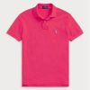 Pembe Erkek Ralph Lauren Özel Slim Fit File Polo Tişörtler Pembe Erkek Ralph Lauren Özel Slim Fit File Polo Tişörtler