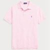Pembe Erkek Ralph Lauren Özel Slim Fit File Polo Tişörtler Pembe Erkek Ralph Lauren Özel Slim Fit File Polo Tişörtler