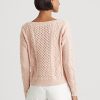 Pembe Kadın Ralph Lauren Aran Örgü Pamuklu Tekne Yaka Kazaklar Pembe Kadın Ralph Lauren Aran Örgü Pamuklu Tekne Yaka Kazaklar
