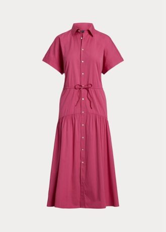 Pembe Kadın Ralph Lauren Bağcıklı Elbise