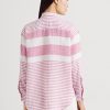 Pembe Kadın Ralph Lauren Çizgili Büyük Boy Keten Gömlekler Pembe Kadın Ralph Lauren Çizgili Büyük Boy Keten Gömlekler
