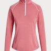 Pembe Kadın Ralph Lauren Jersey Çeyrek Fermuarlı Kazak Sweatshirt Pembe Kadın Ralph Lauren Jersey Çeyrek Fermuarlı Kazak Sweatshirt