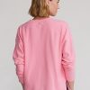 Pembe Kadın Ralph Lauren Jersey V Yaka Kazak Sweatshirt