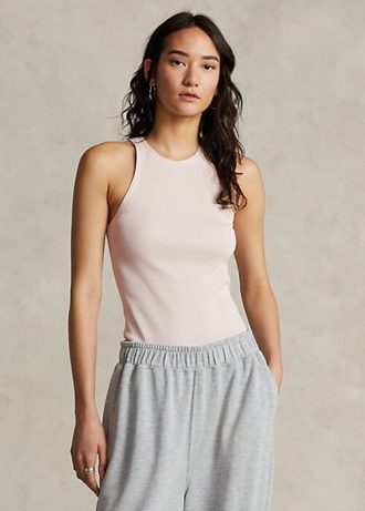 Pembe Kadın Ralph Lauren Kaburgalı Pamuklu Atletler